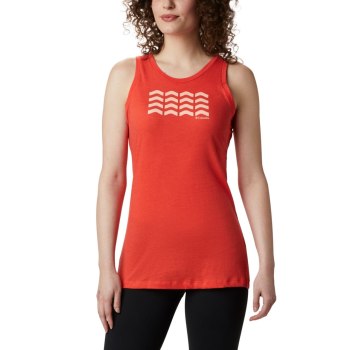 Columbia Tanktop Dames, Bluff Mesa Rood, 09LORSIPN